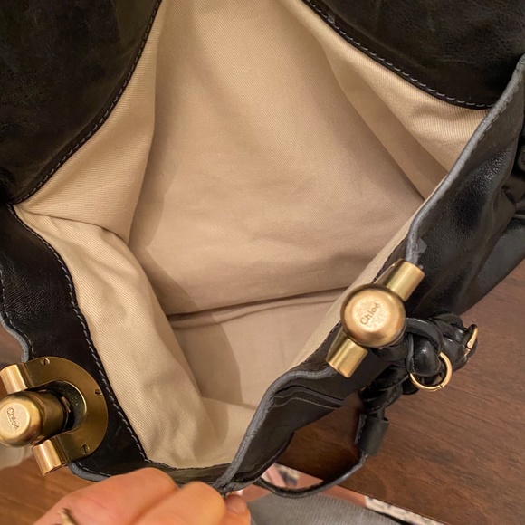 Vintage Chloe Black Leather Heloise Satchel Bag - Picture 8 of 10